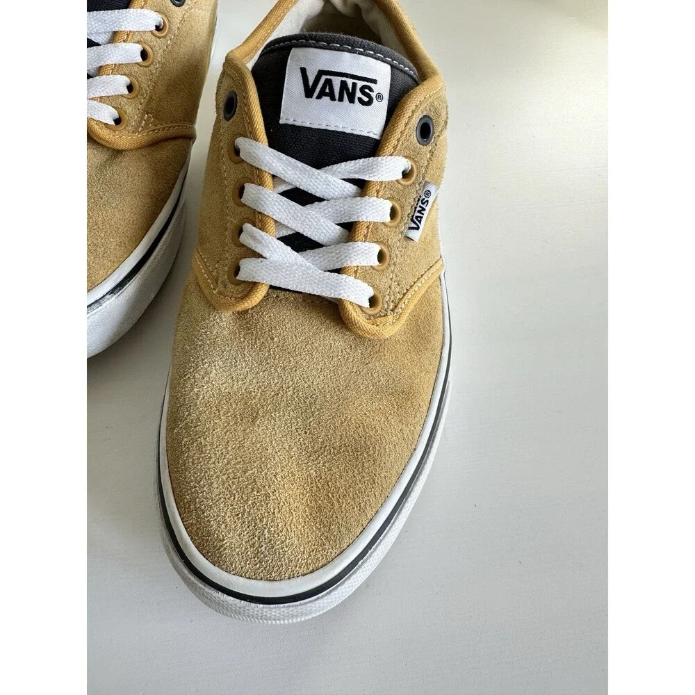 Vans Atwood Low Men's 8 Mustard Yellow Gold Suede Skate Shoes Sneakers 751505